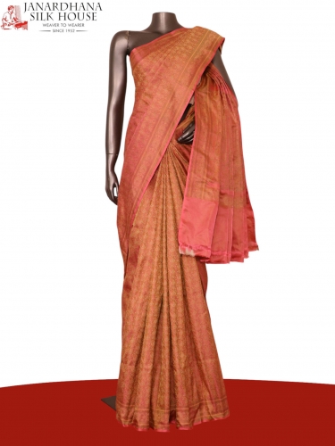 Exquisite Handloom Jamawar Tanchoi Silk Saree-Master Weaves